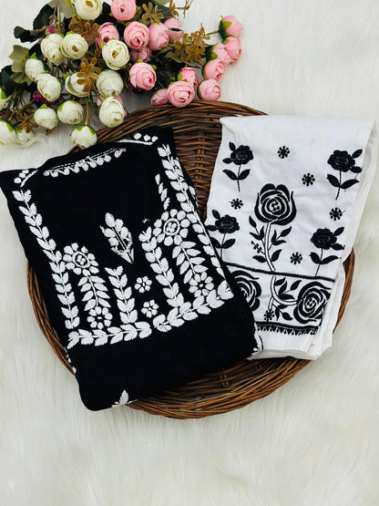 Modal Set with Chikankari Embroidery