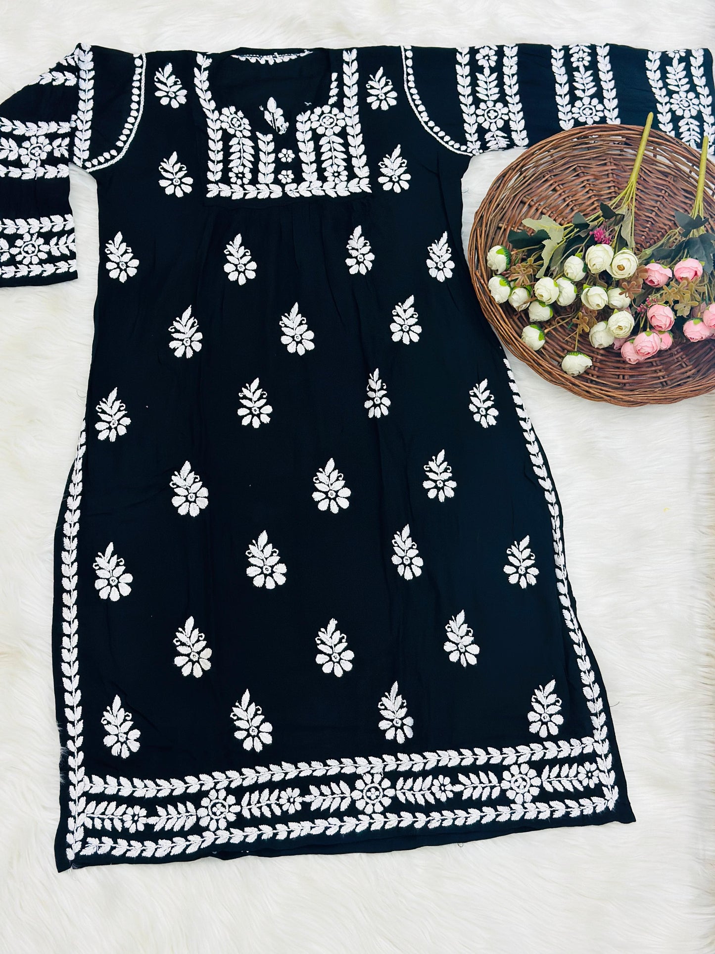 Modal Set with Chikankari Embroidery