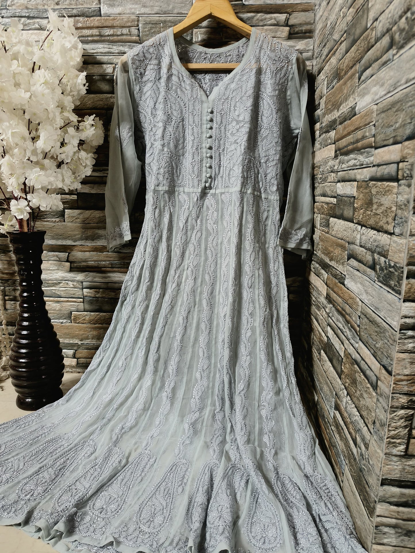 Chikankari Georgette Anarkali