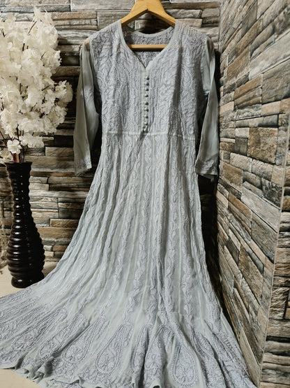 Chikankari Georgette Anarkali