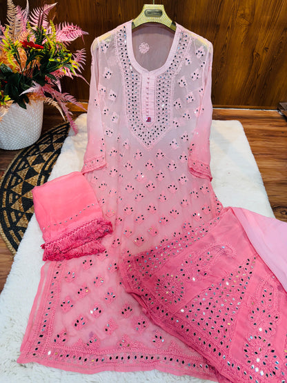 Mirror 3-Piece Chikankari Set