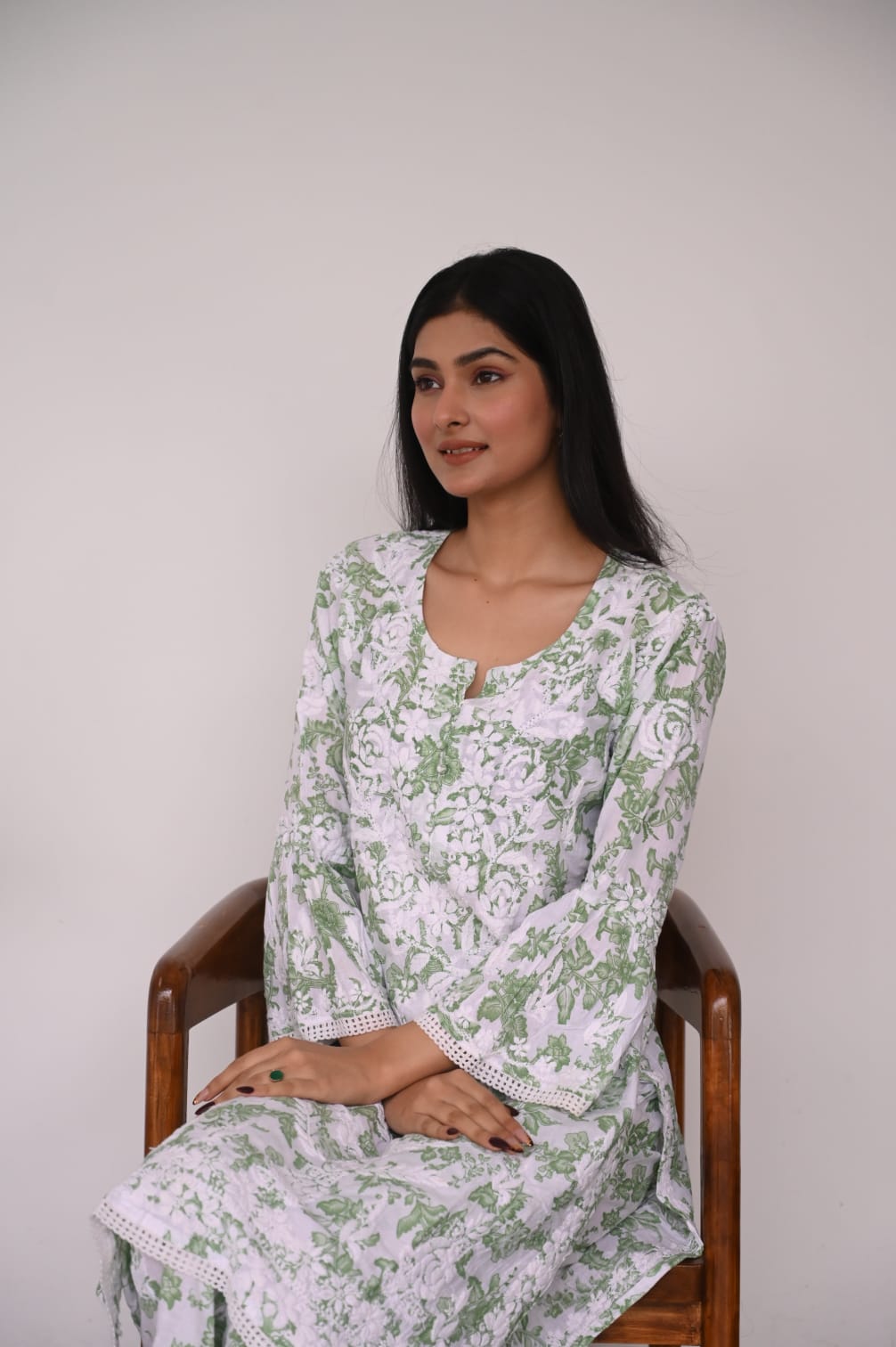 Mul Cotton Chikankari Garara Set
