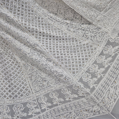 Heavy Jaal Chikankari Lehenga