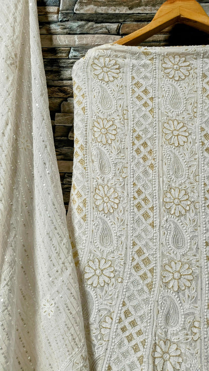Pure Georgette Chikankari Anarkali