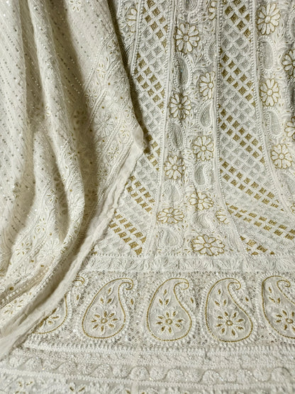 Pure Georgette Chikankari Anarkali