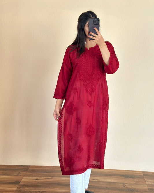 Chanderi  Premium Kurti Dyed Set
