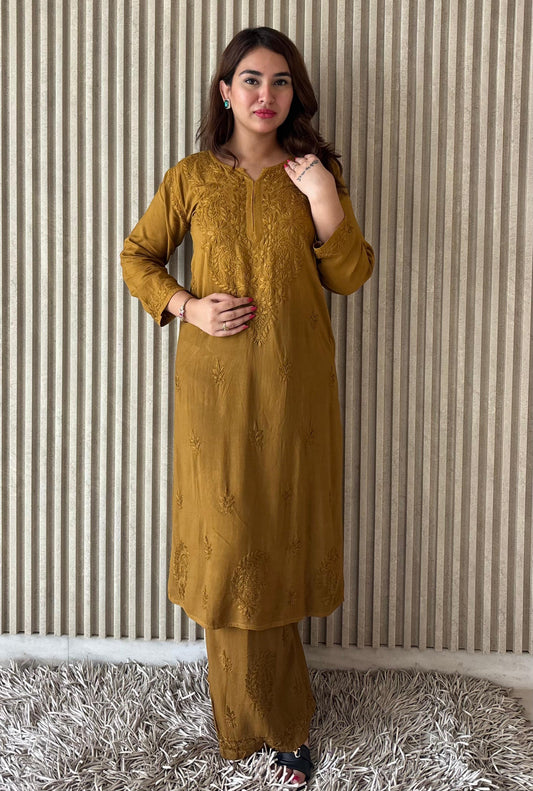 Rayon cotton Kurta Palazzo set