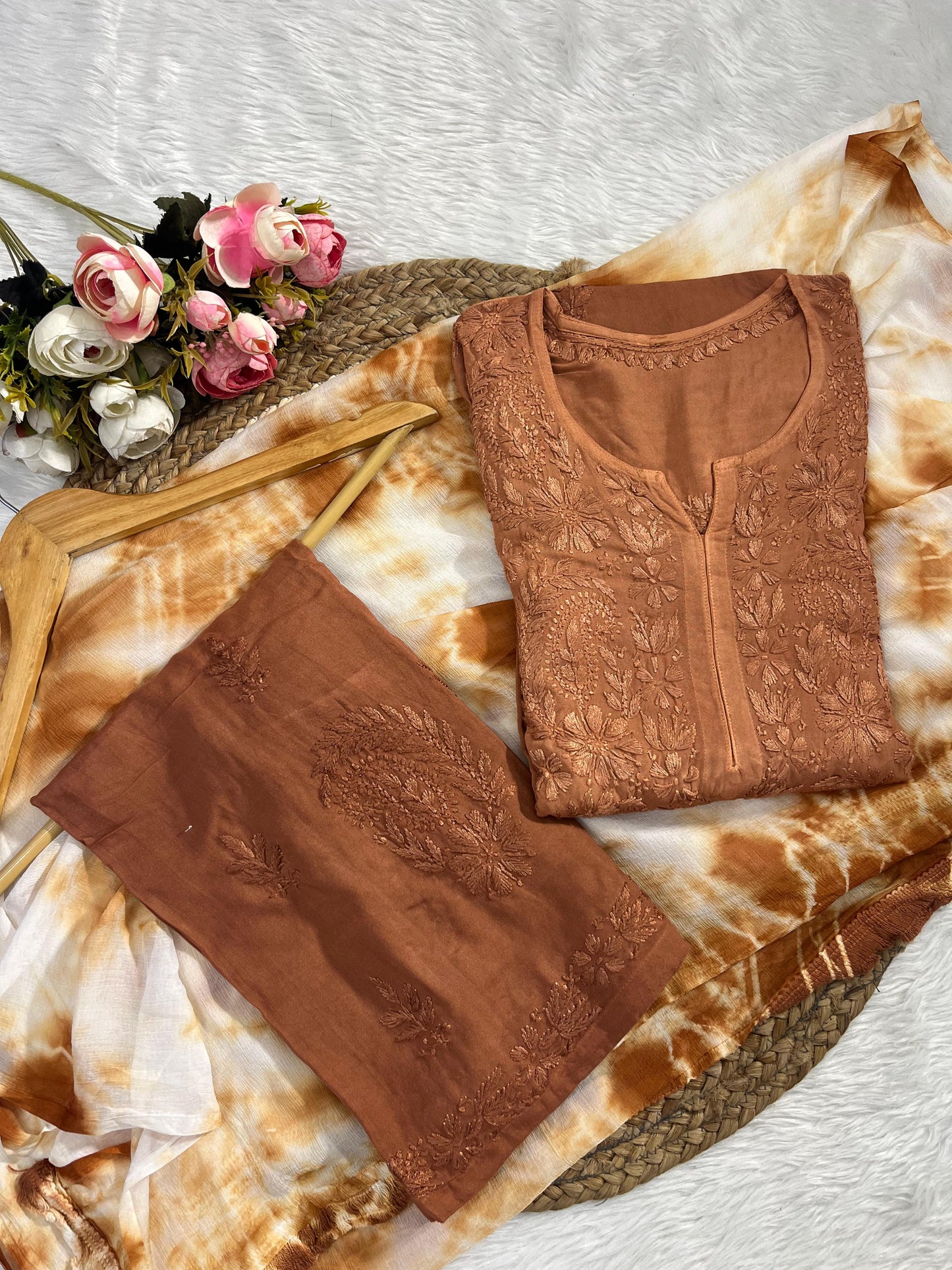 Rayon cotton Kurta Palazzo set