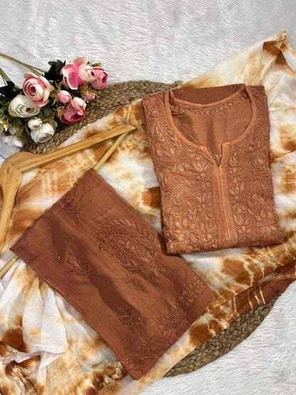 Rayon cotton Kurta Palazzo set