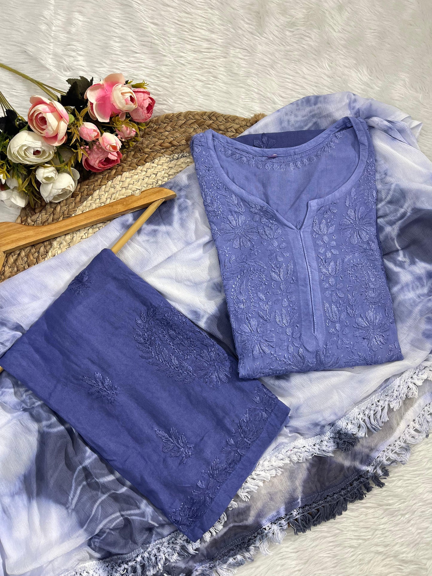 Rayon cotton Kurta Palazzo set