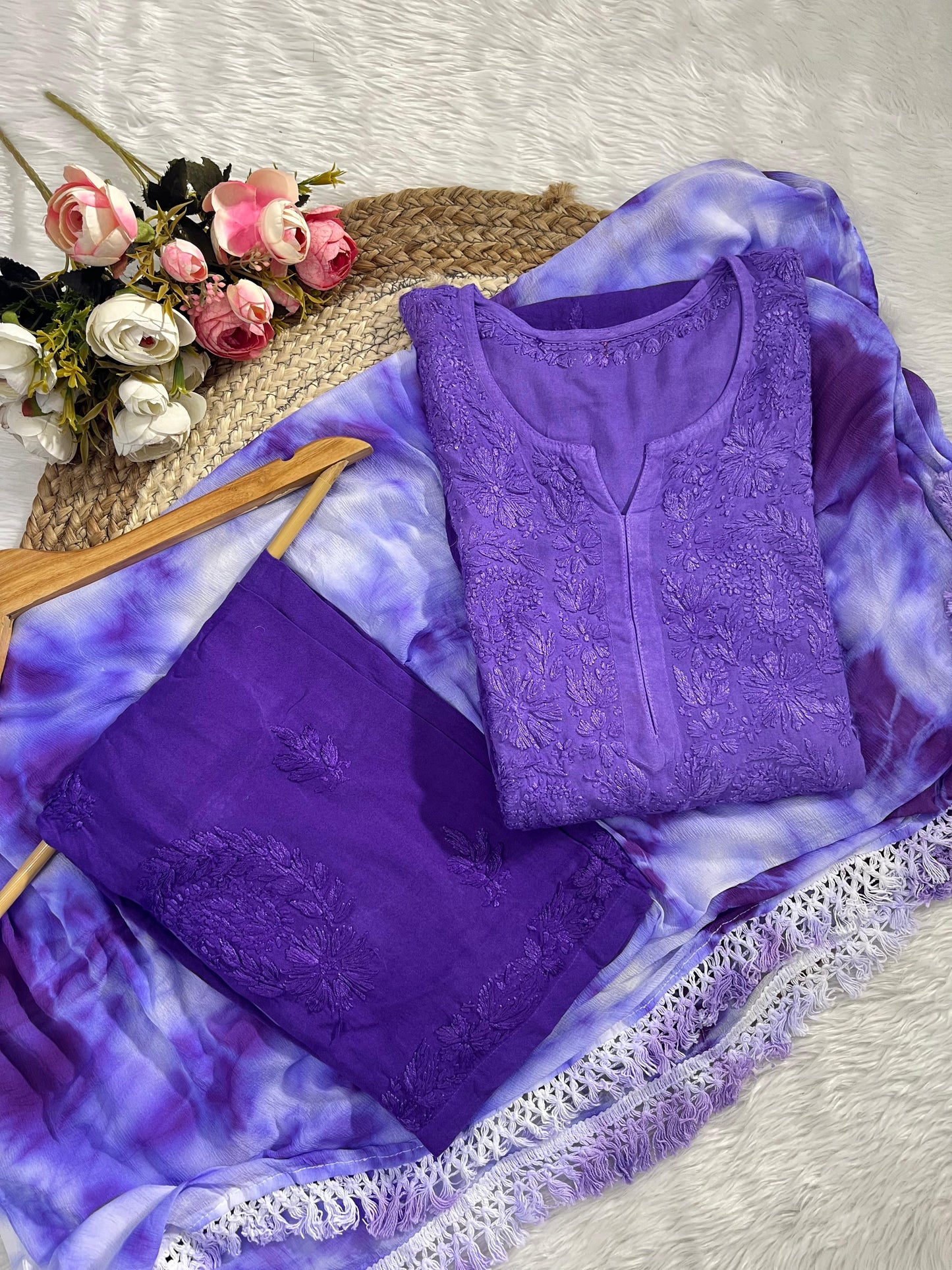 Rayon cotton Kurta Palazzo set