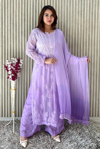 Viscose Kurti Dupatta Palazzo Set