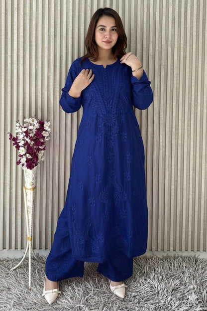 Viscose Kurti Dupatta Palazzo Set
