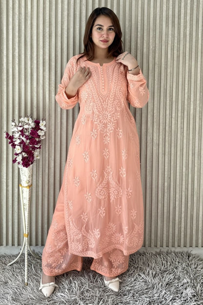 Viscose Kurti Dupatta Palazzo Set