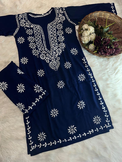 Rayon Kurti Plazo set