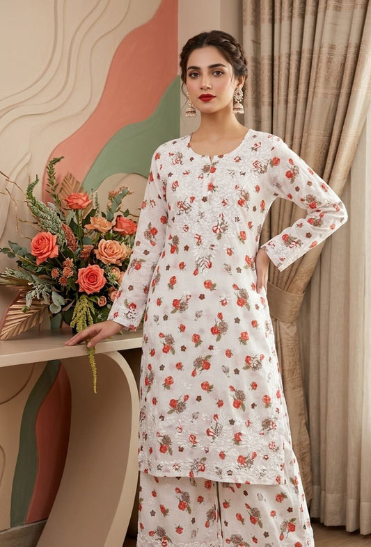 MUL MUL COTTON KURTA SET