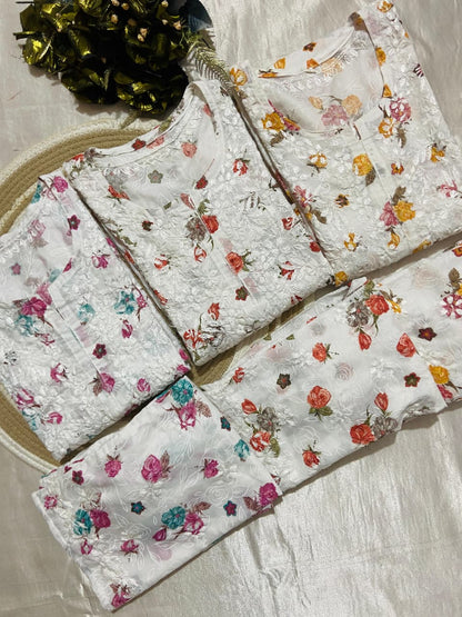 MUL MUL COTTON KURTA SET