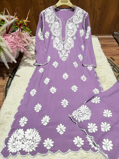 Rayon Kurti Set