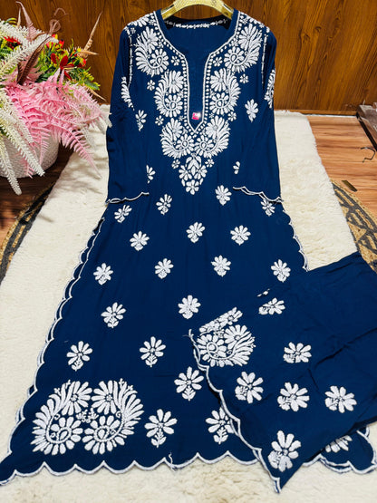 Rayon Kurti Set