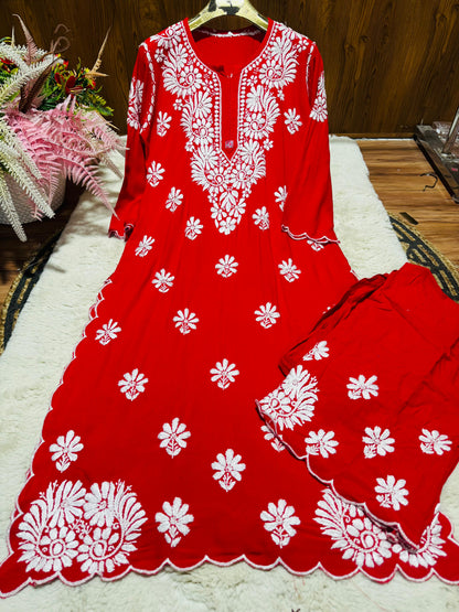 Rayon Kurti Set