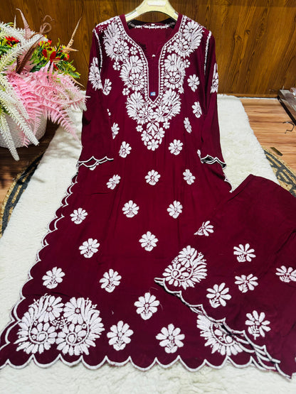 Rayon Kurti Set