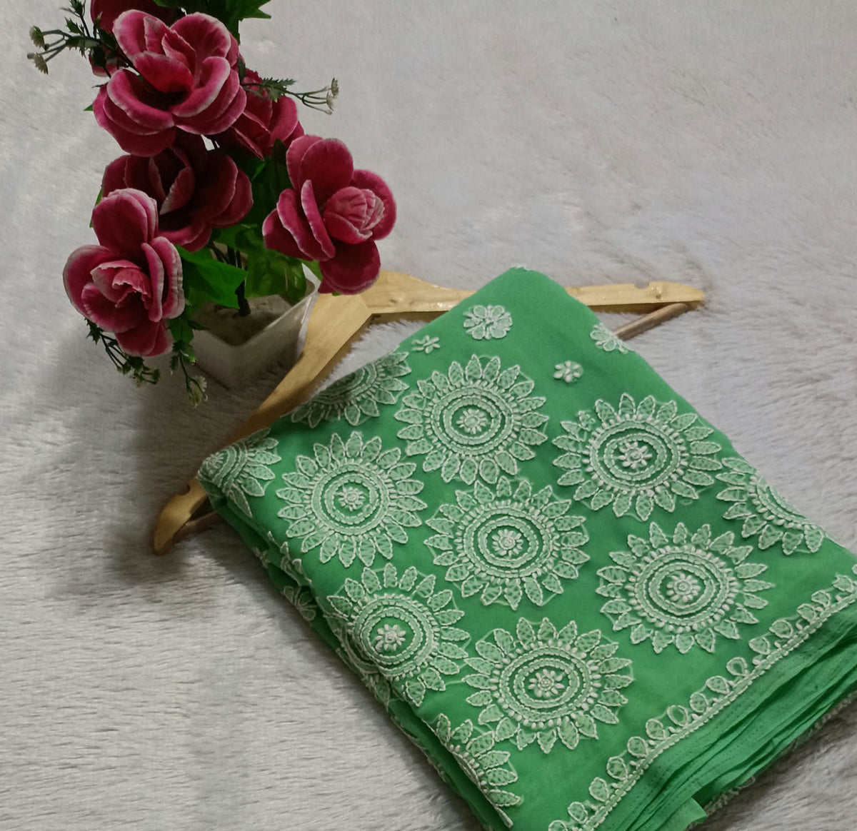 Georgette Saree Sun Flower