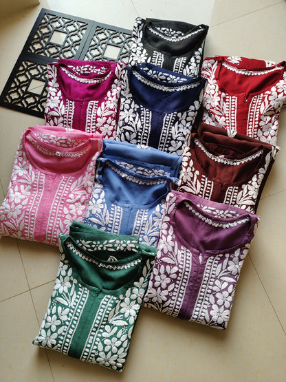 Premium Fine Chikankari rayon sets