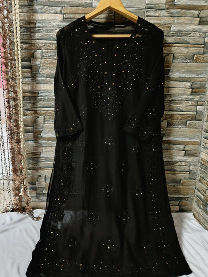 Mukesh work Chikankari Kurti