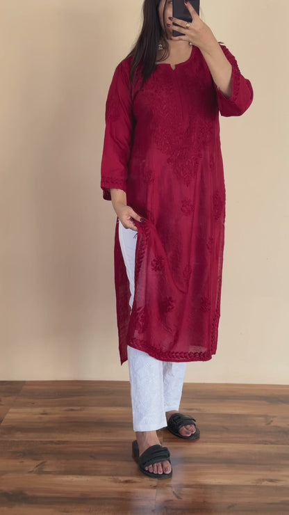 Chanderi  Premium Kurti Dyed Set