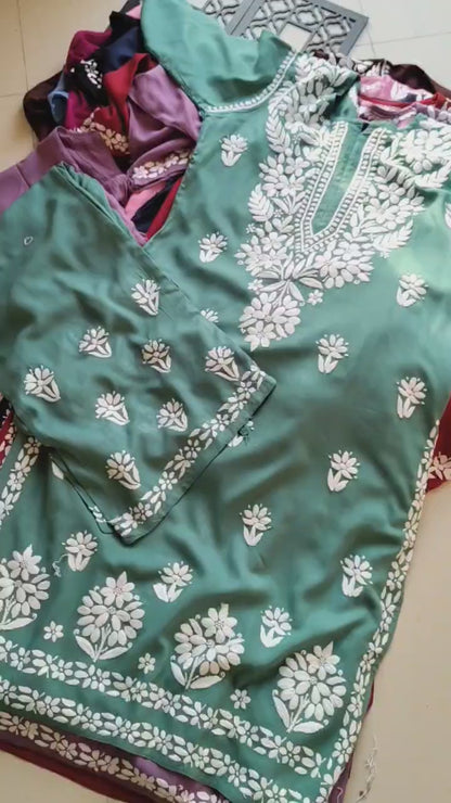Premium Fine Chikankari rayon sets