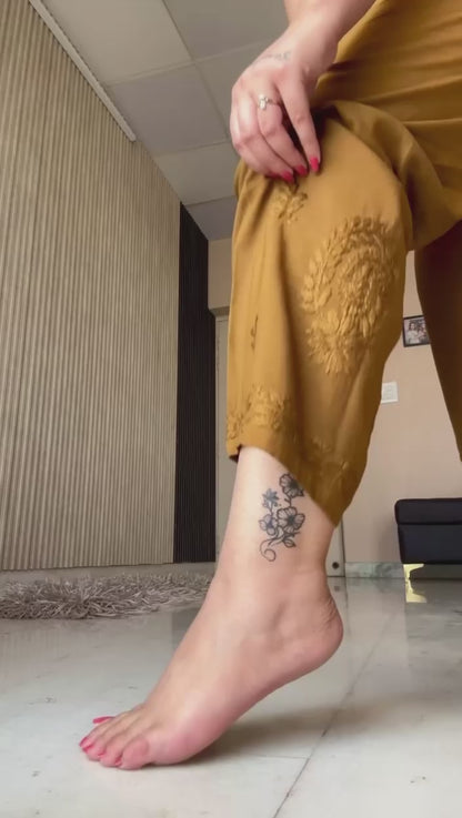 Rayon cotton Kurta Palazzo set