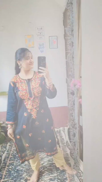 Handcrafted Chikankari Cotton Kurti