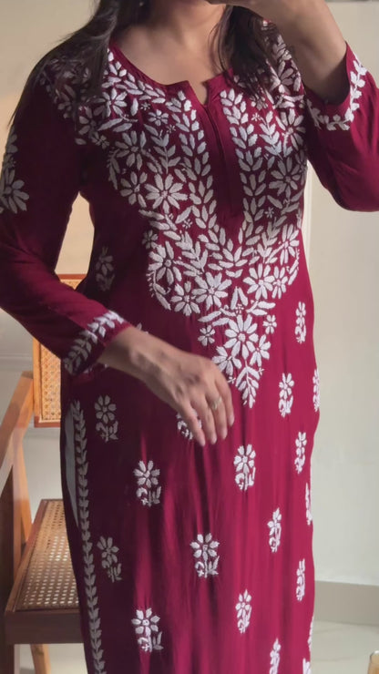 Premium Rayon Chikankari Kurti set