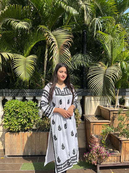 Modal Kurti with Chikankari Embroidery