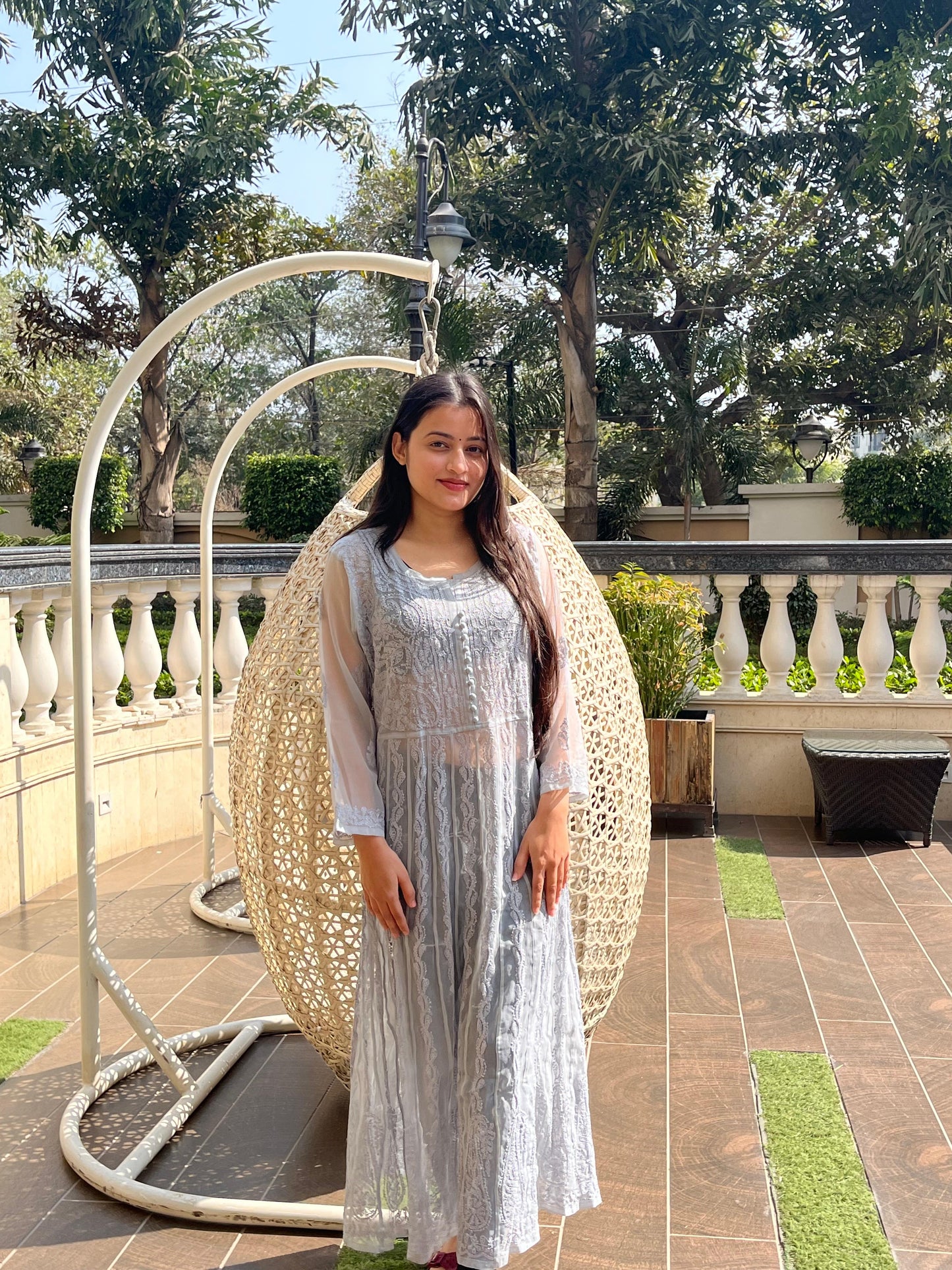 Chikankari Georgette Anarkali