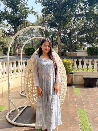 Chikankari Georgette Anarkali